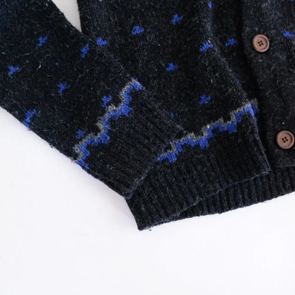 TopMan Black and Blue Knit Cardigan  ~Medium - Picture 11 of 14